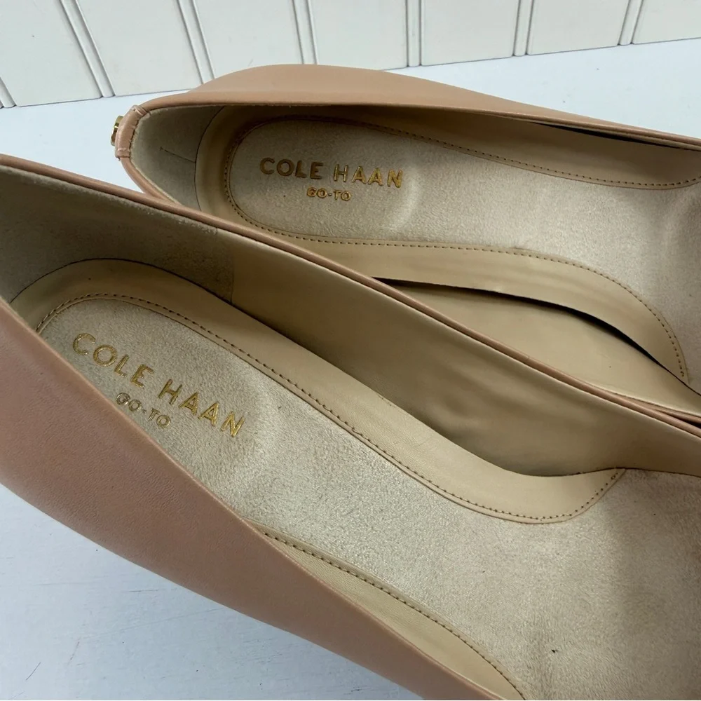 NWT Cole Haan Women’s The Go-to Park‎ Tuscan Sand Leather Pump 2.5” Heel Sz 8.5B